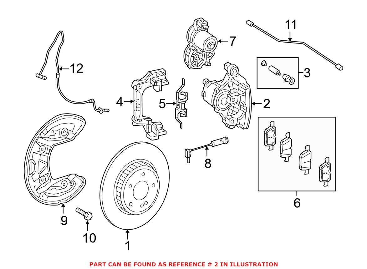 Mercedes Disc Brake Caliper - Rear Driver Left 2054230381